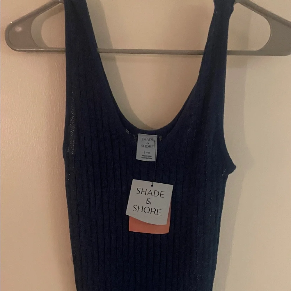 Shade & Shore Teal Open Knit Maxi Swim Cover Up Dress NWT Size S
